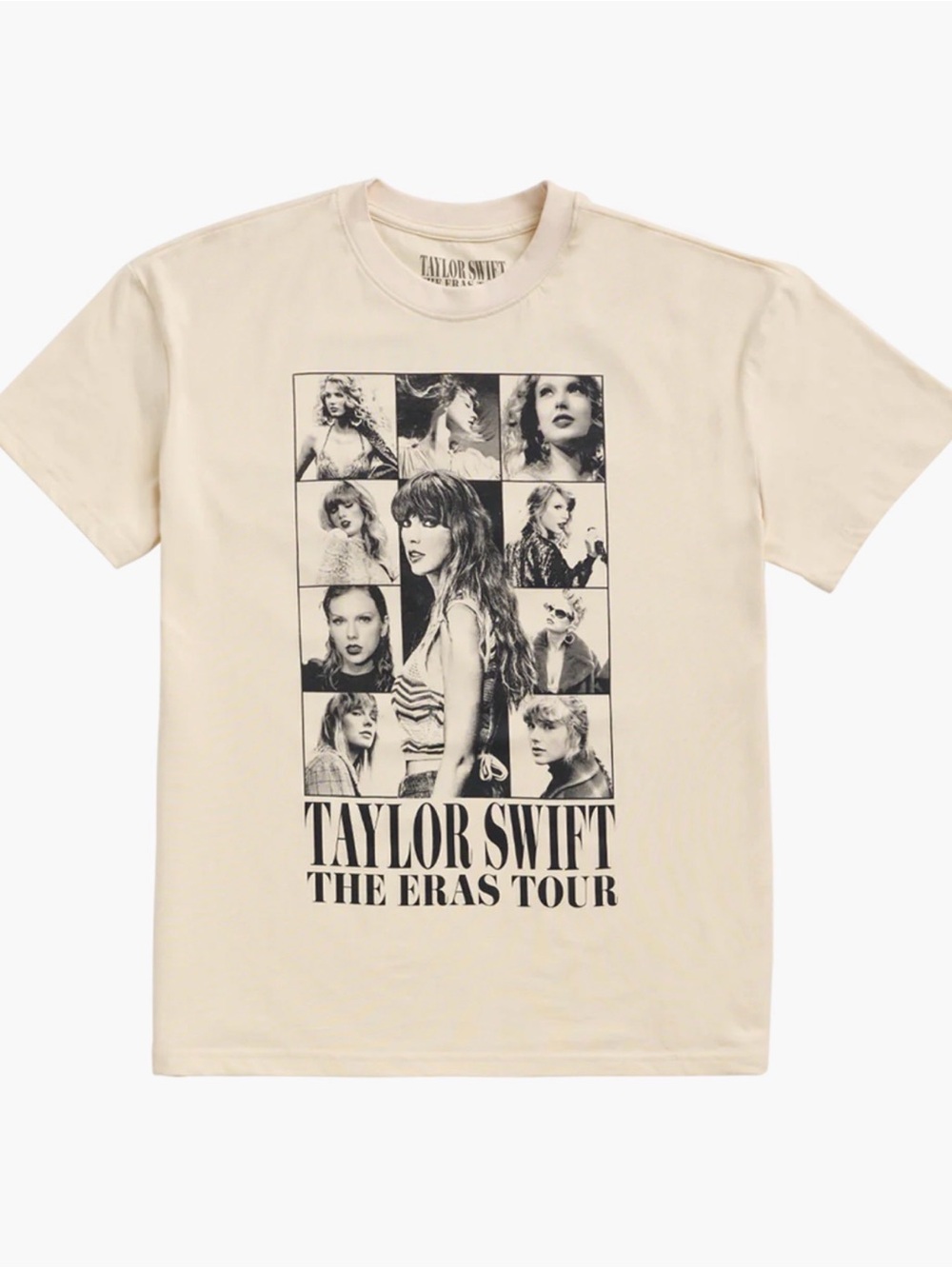 Taylor Swift Beige & Black The Eras Tour Graphic Tee- Med